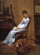Thomas Eakins The Artist-s wife and his dog oil painting artist